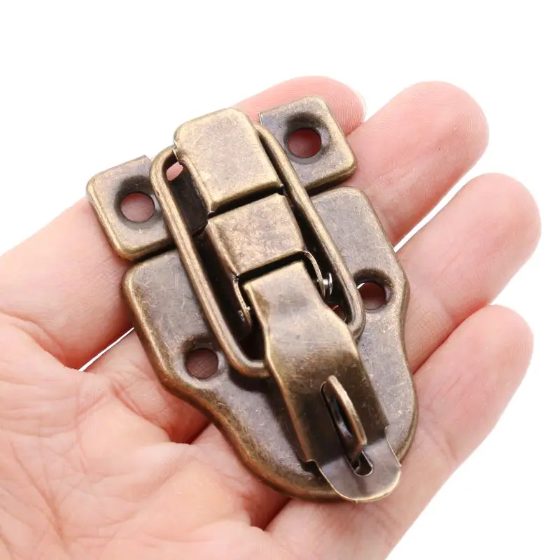 F92C Vintage Lock Antique Metal Buckle Suitcase for Case Toggle Lock Hasp for