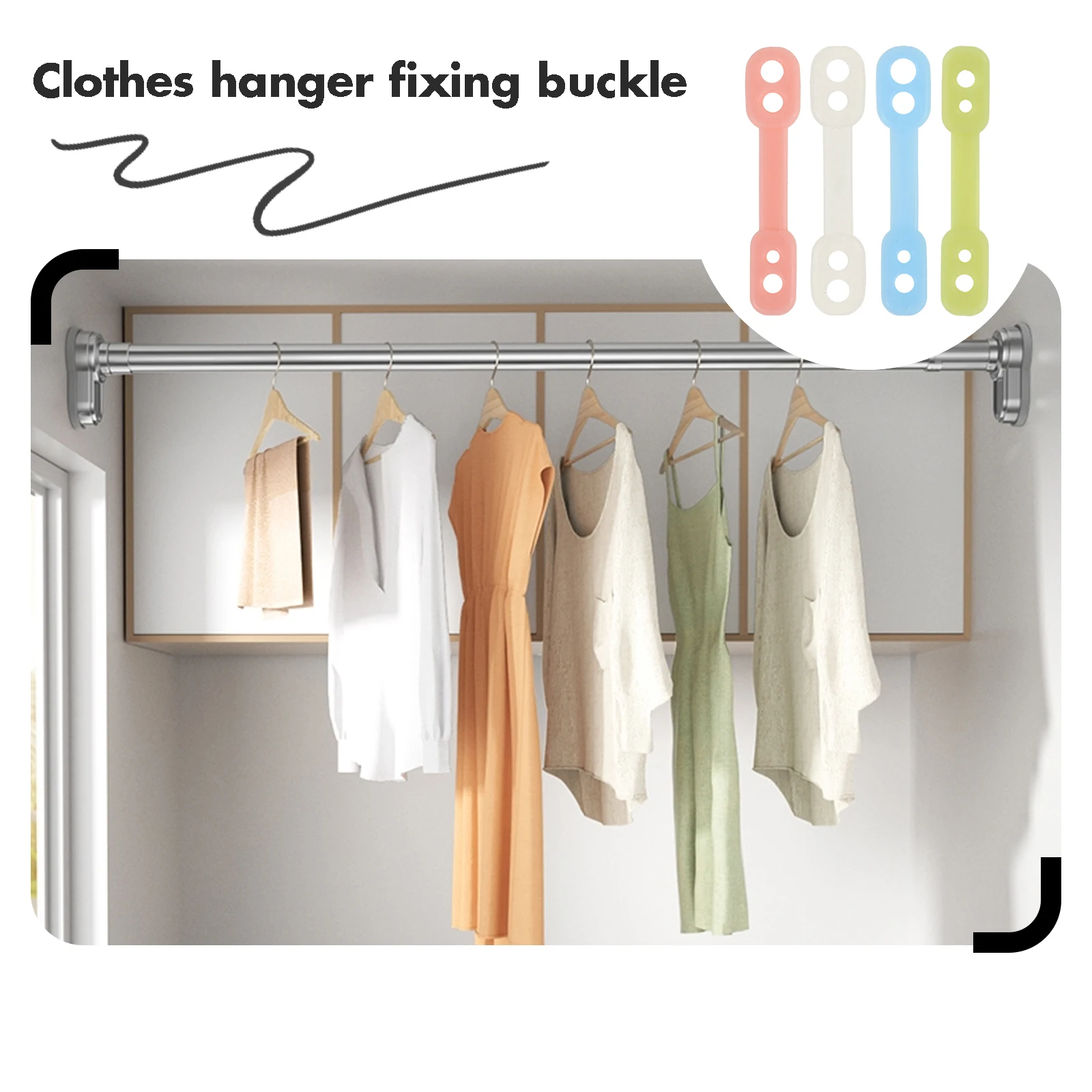 

100pcs Windproof Reusable Fixing Clothes Clothes Hanger Grips Hangers Grips Silicone Home Fastener Laundry Secure