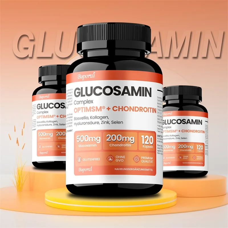 

Glucosamine Complex - Contains Collagen and Hyaluronic Acid To Protect Cartilage and Support Joint Health and Flexibility