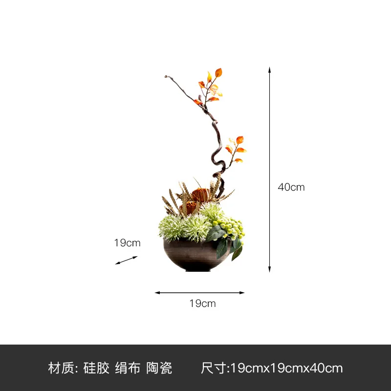YFY New Chinese Style Flower  Artificial Flowers Dried Flowers Hotel  Table  Living Room Coffee Table  Wall Niche  Flowers