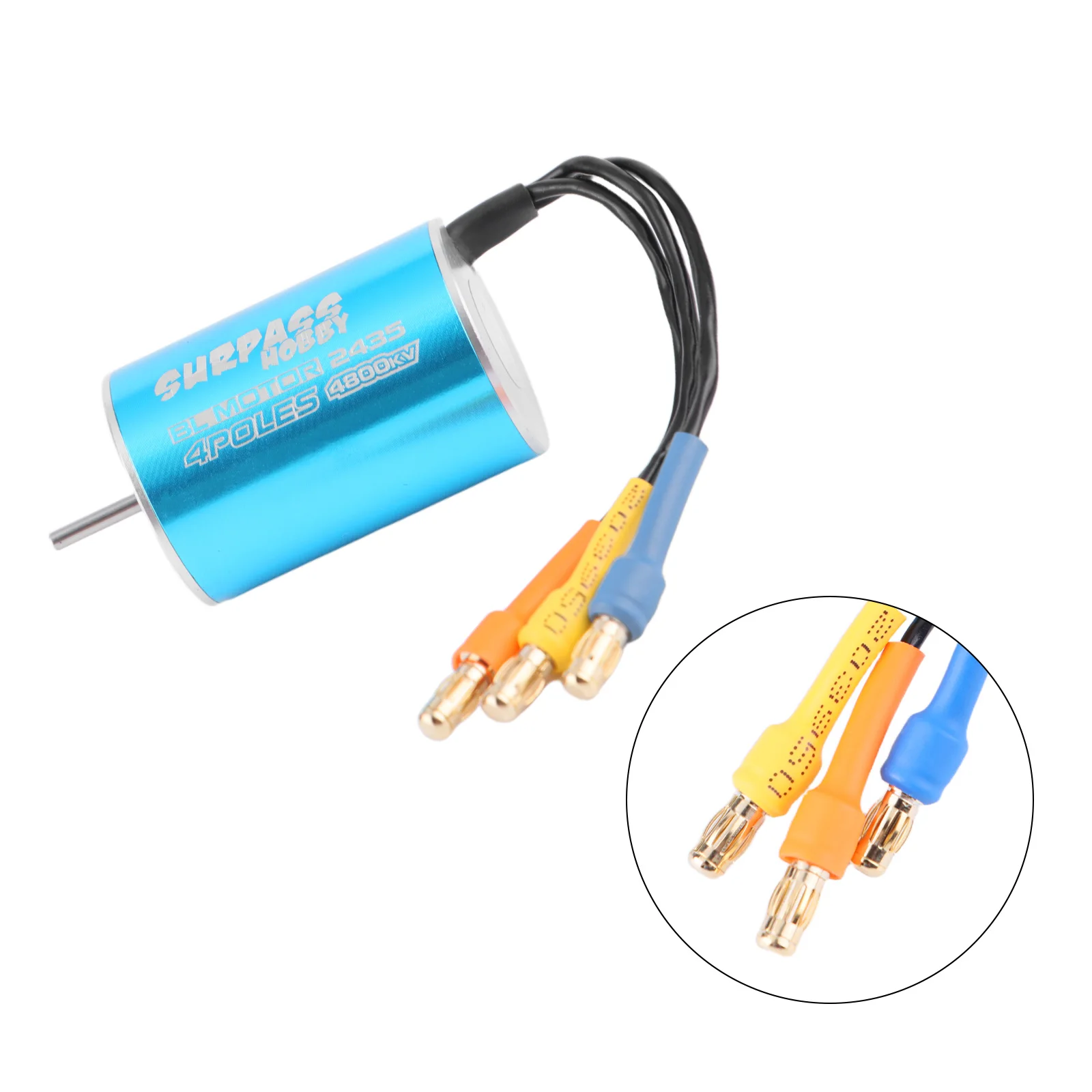 2435 4800KV Brushless Motor and 25A ESC Combo for 1/18 RC Car Truck Upgrades, Compatible with LaTrax Teton, Rally, SST