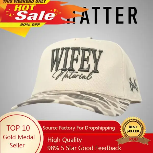 

Wifey Material Embroidered Trucker Hat Snapback Baseball cap Fashion Dad Hats Adjustable Sunhat Outdoor caps