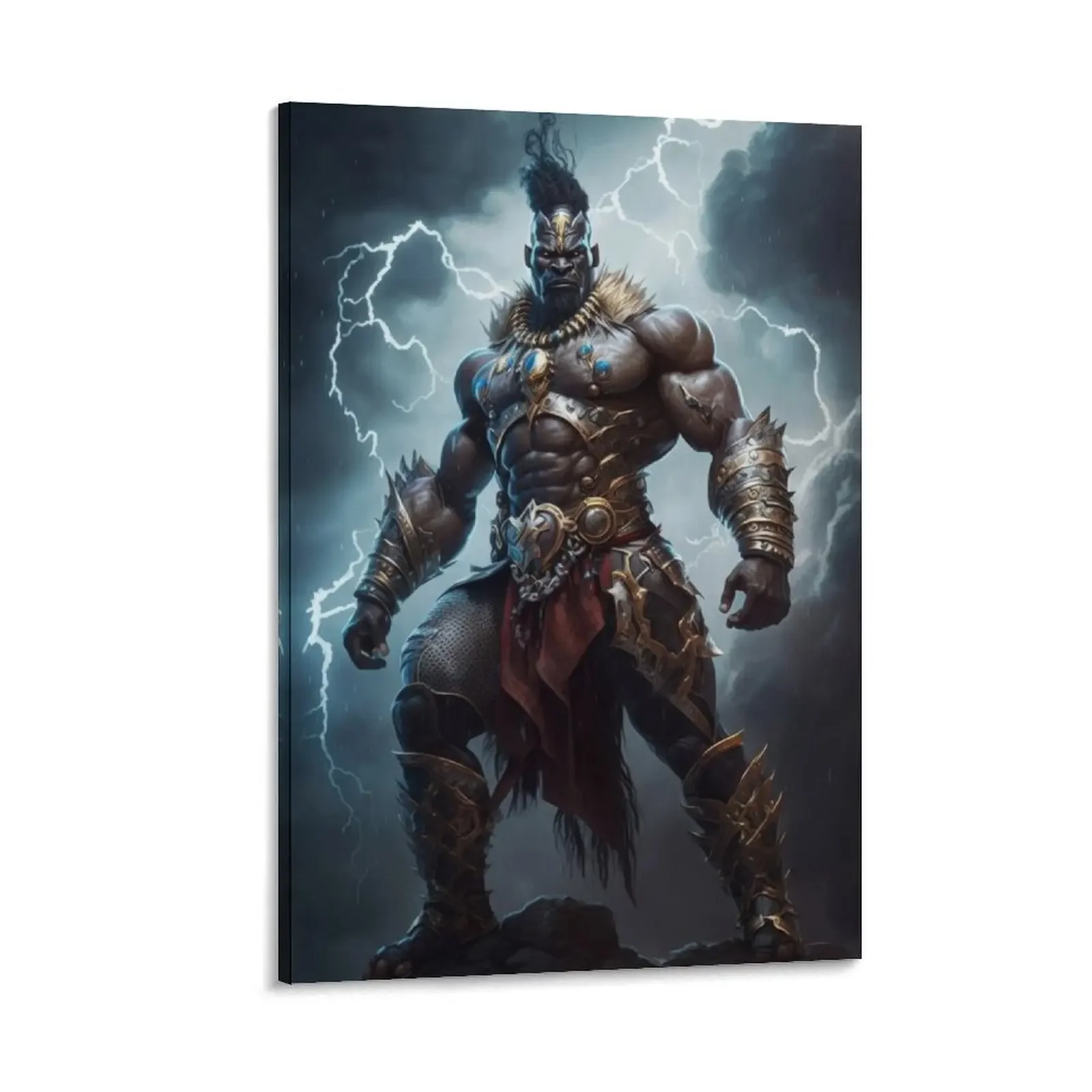 

Shango: Power and Passion of an African Deity diesel ai art Canvas Painting art Decor for room bedrooms decorations