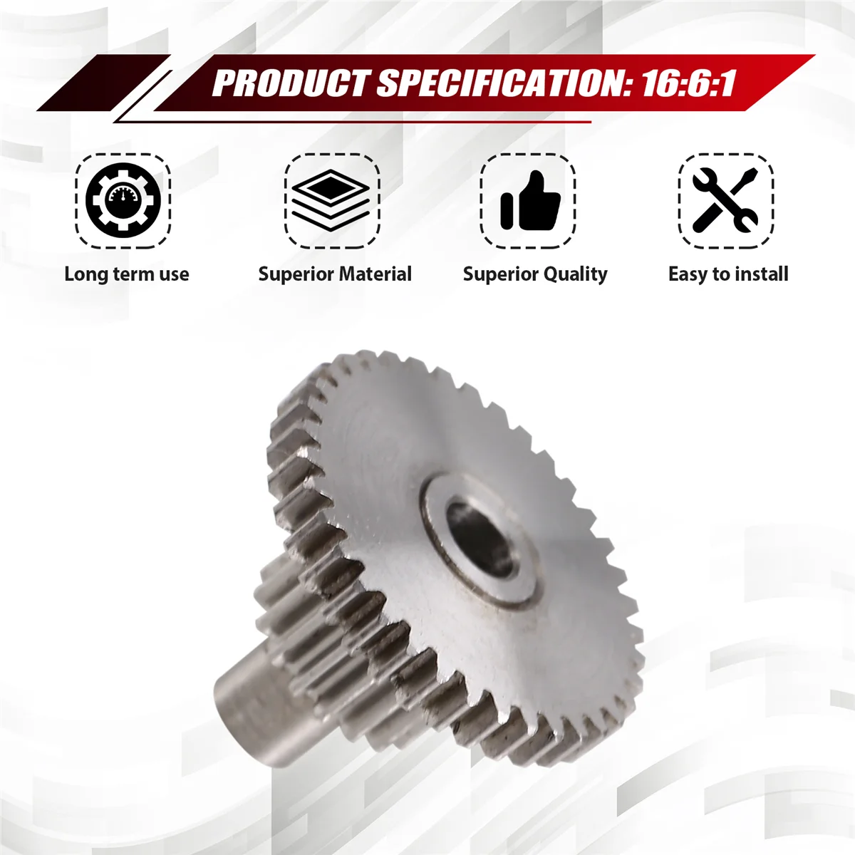 Y34A TRX4M เหล็ก Overdrive Underdrive สต็อกเกียร์ Pinion ชุดสําหรับ 1/18 RC Crawler TRX4M RC อัพเกรด 16:6:1