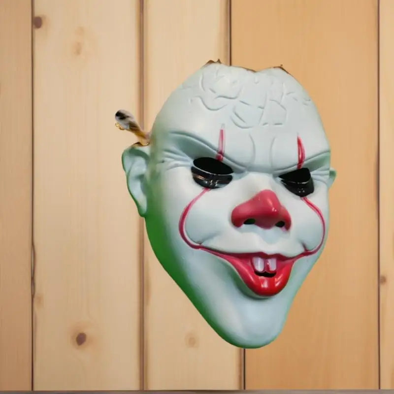 1 قطعة الشعر الأصفر الشر شيطان مهرج اللاتكس خوذة الرعب جوكر Pennywise قناع ل تأثيري هالوين زي حفلة الدعامة