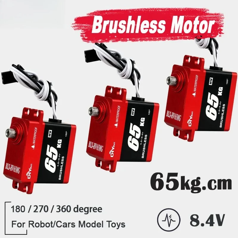 

BLS-HV65MG 65KG Standard Digital Brushless Servo HV Waterproof Metal Gear 180 270 360° For 1/8 1/10 RC Car Crawler Truck Boat