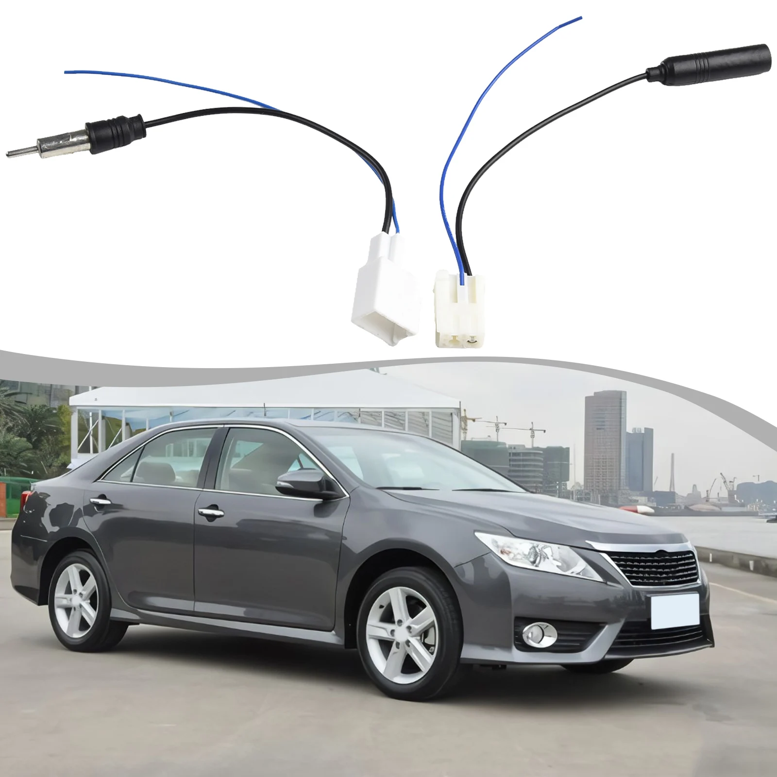 

1PC DC 12V Car Radio Stereo CD Changer Antenna Female/Male Cable Adaptor For Toyota Car Audio CD Radio Wiring Harness Parts