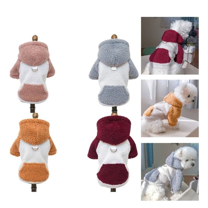 Outdoor Dog Warm Fleece Brushed Sweatshirts Jackets Vest Cold-Resistant Sweater Drop Shipping