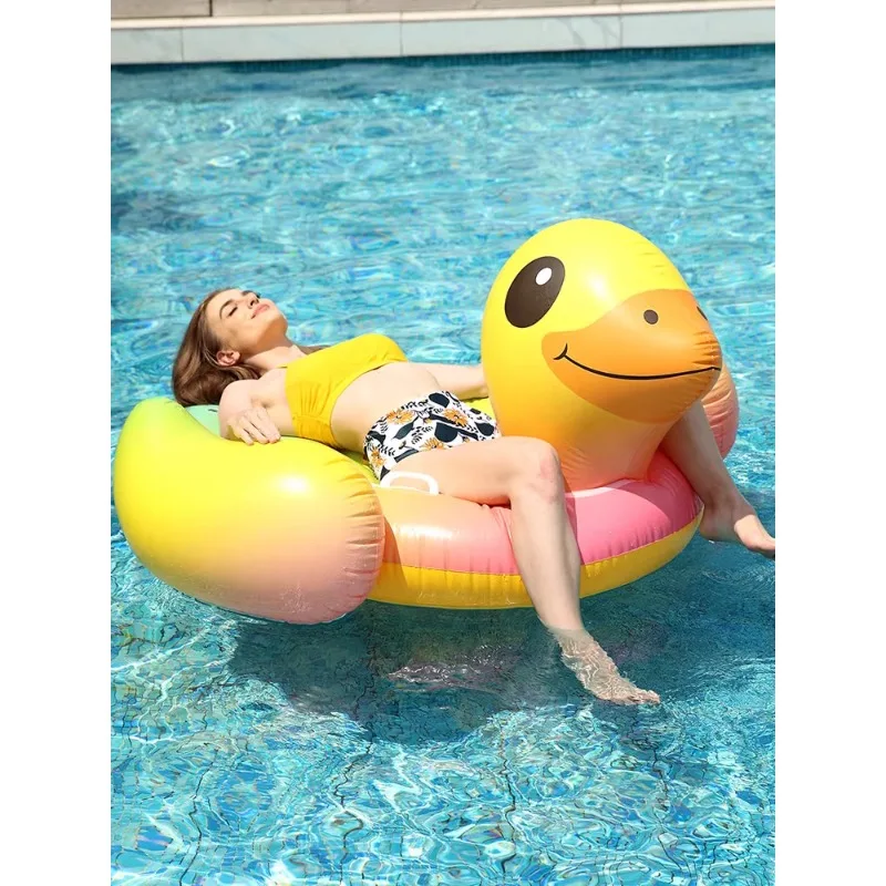 Kids Water Big Yellow Duck Inflatable Swimming Pool Floating Toy Surf Mount Little Yellow Duck Flamingo Swimming Ring