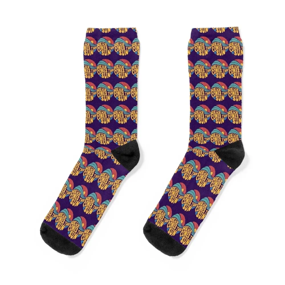 Here Comes the Sun Socks japanese fashion with print Men's Non-slip Luxury Woman Socks Men's