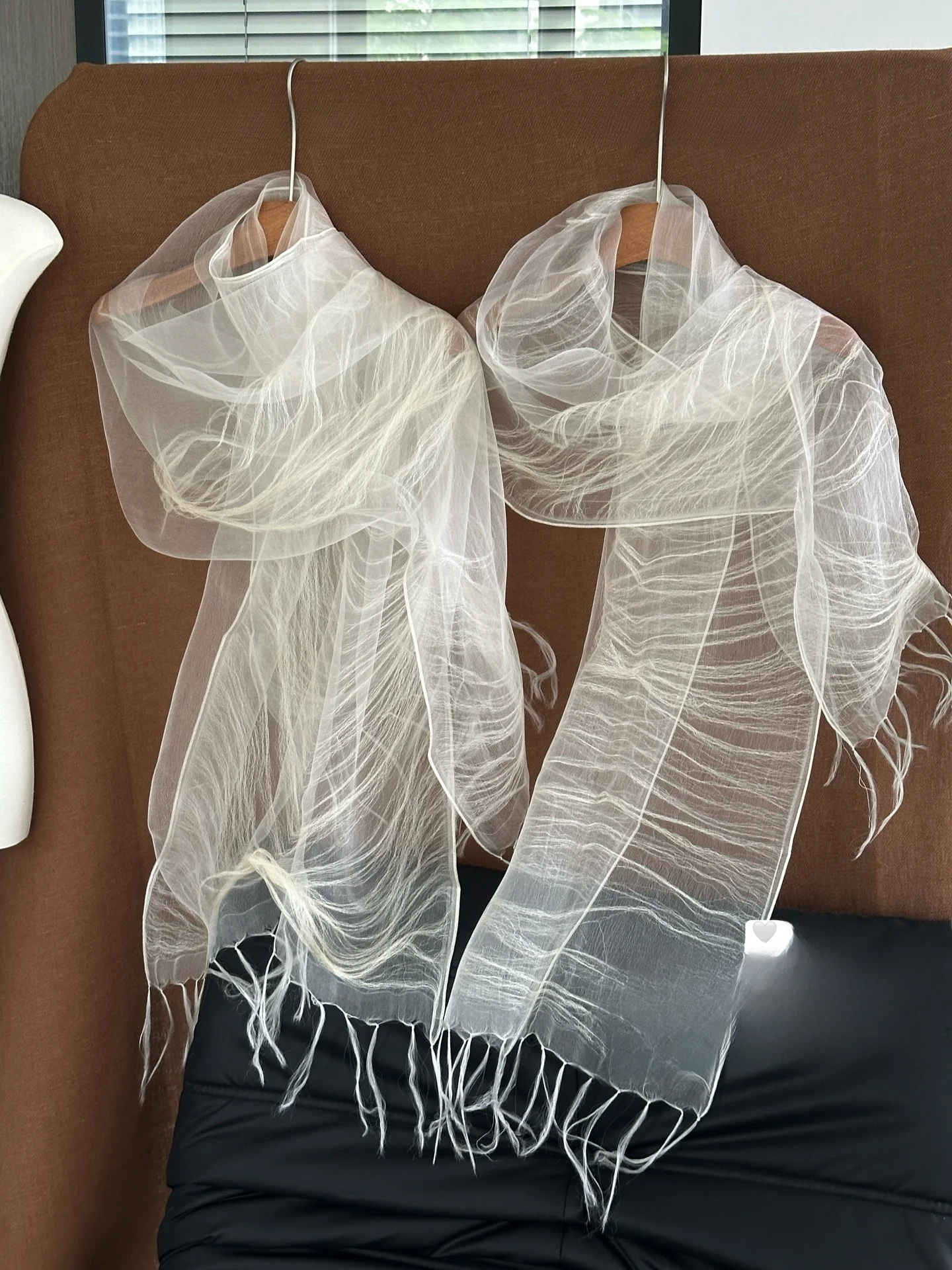 handmade-silk-scarf-with-tassel-three-layers-silk-lightweight-airy-feel-elegant-draping-korean-style-multifunctional