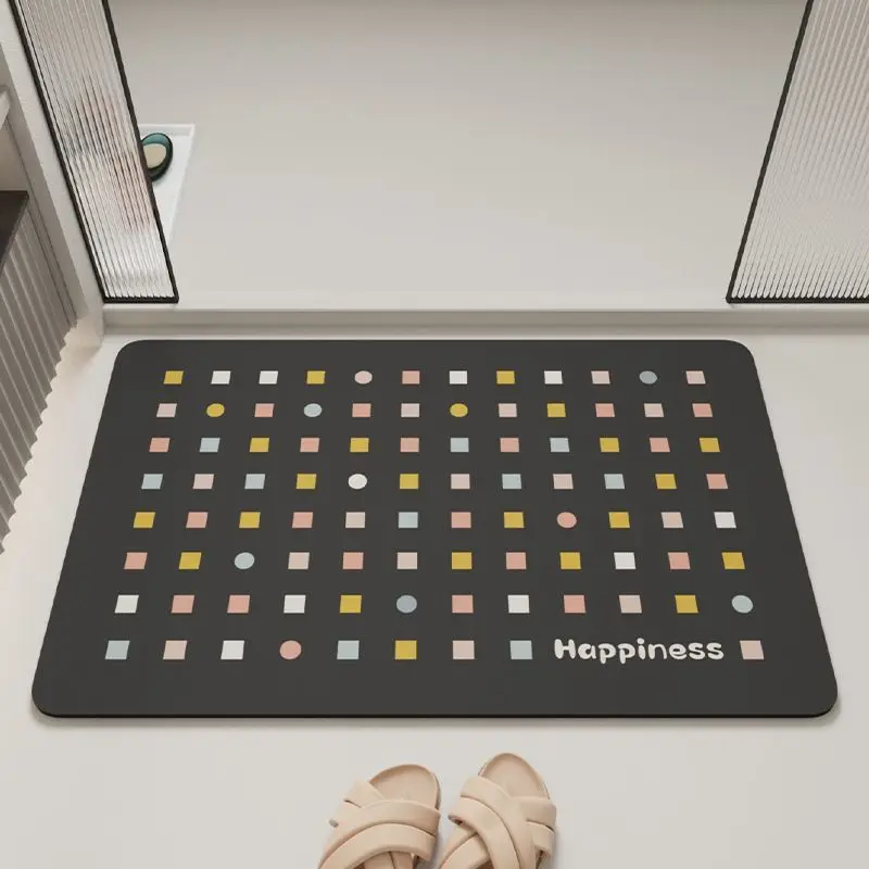 

Грязеотталкивающий коврик для ванной, Быстросохнущий грязеотталкивающий коврик для ног, противоскользящий, коврик для двери туалета и ванной комнаты