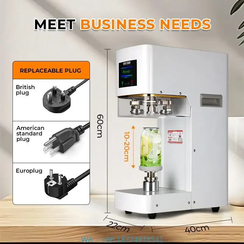 Transparent Plastic Cans Machines for Beverage Drink Sealing MachineAutomatic Plastic Can Sealing Machine