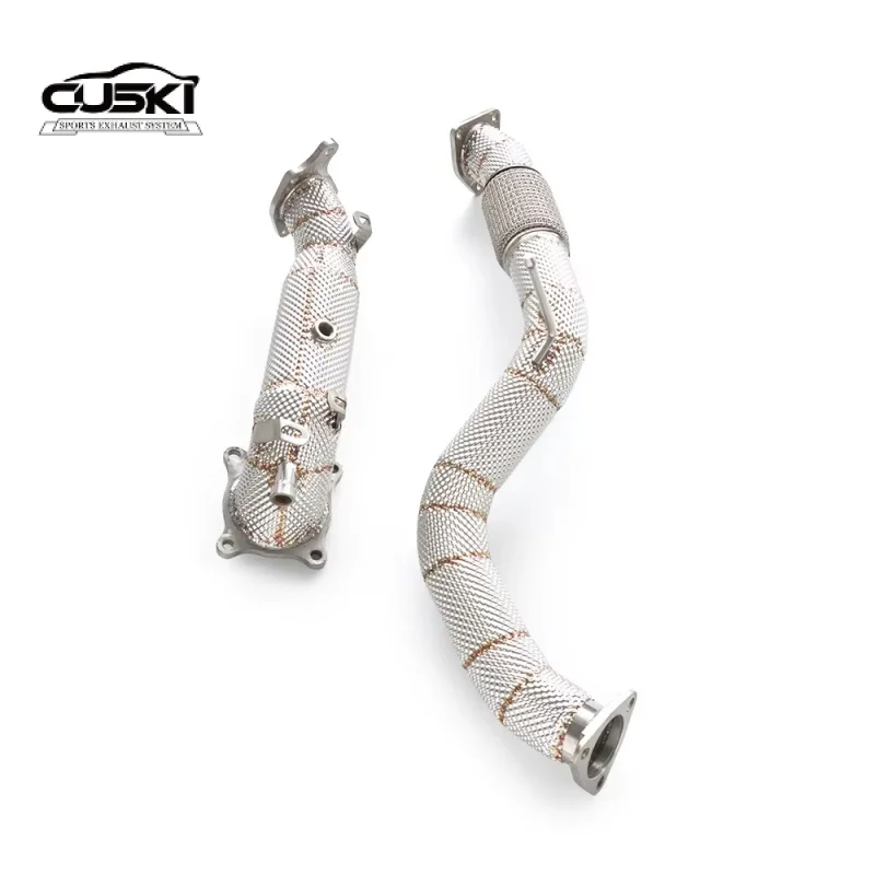 

Полированные выхлопные трубы из нержавеющей стали, подходящие для Honda Civic TYPE-R FK8 2.0T 2017-2022, высокопроизводительная выхлопная система