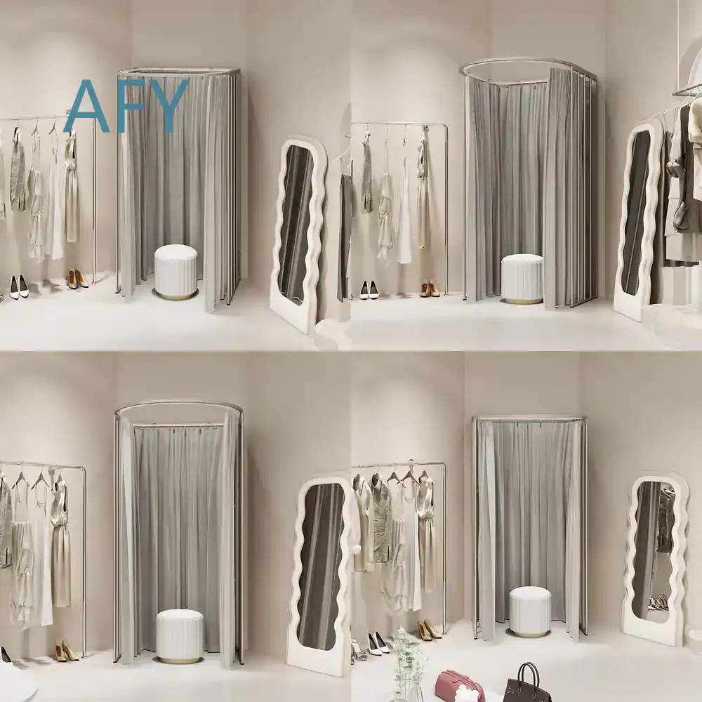 Temporary High-End Fitting Rooms for Clothing Stores Shopping Mall Activities Portable Changing Booths for Retail Pop Up