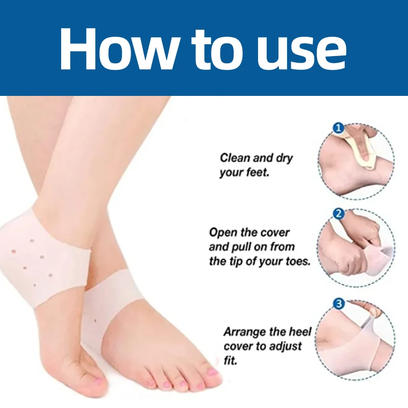 Calcetines de silicona para el cuidado de los pies, Gel antigrietas secas, Protector de eliminación de piel muerta, alivio del dolor, herramientas hidratantes exfoliantes