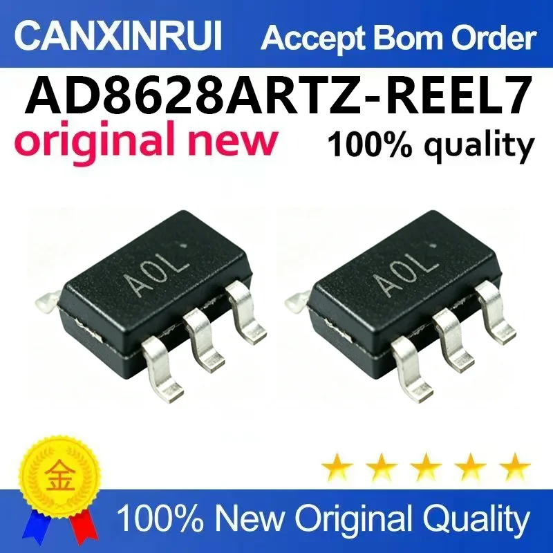 （5pcs-10pcs）Brand new original AD8628ARTZ-REEL7 SOT23-5 single power rail to rail operational amplifier chip