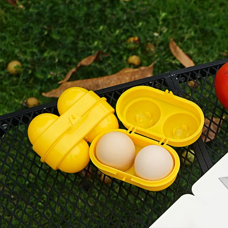 

2 Grids Egg Box Portable Egg Storage Box for Outdoor Camping Picnic Travel Egg Organizer Fridge Egg Dispenser Organizer Case