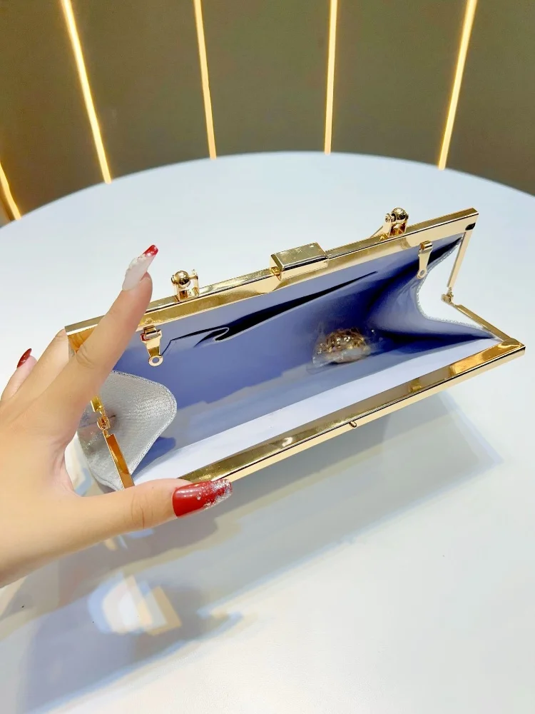 Luxuriöse Perlen-Clutch-Taschen für Damen, modische Diamant-Hochzeits-Geldbörse, Clutch, elegante Party-Bankett-Handtaschen, Kette, Umhängetaschen