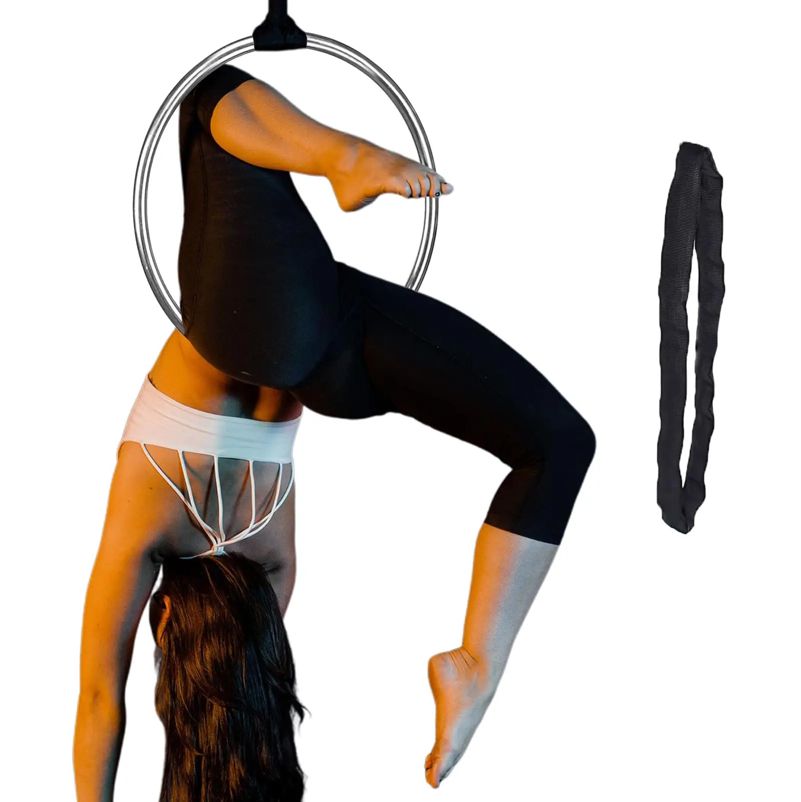 

Mini Lyra Hoop Set, 17 Inch Small Aerial Hoop Kit, Circus Aerial Equipment, Stainless Steel Aerial Yoga Hoop for Home Fitness