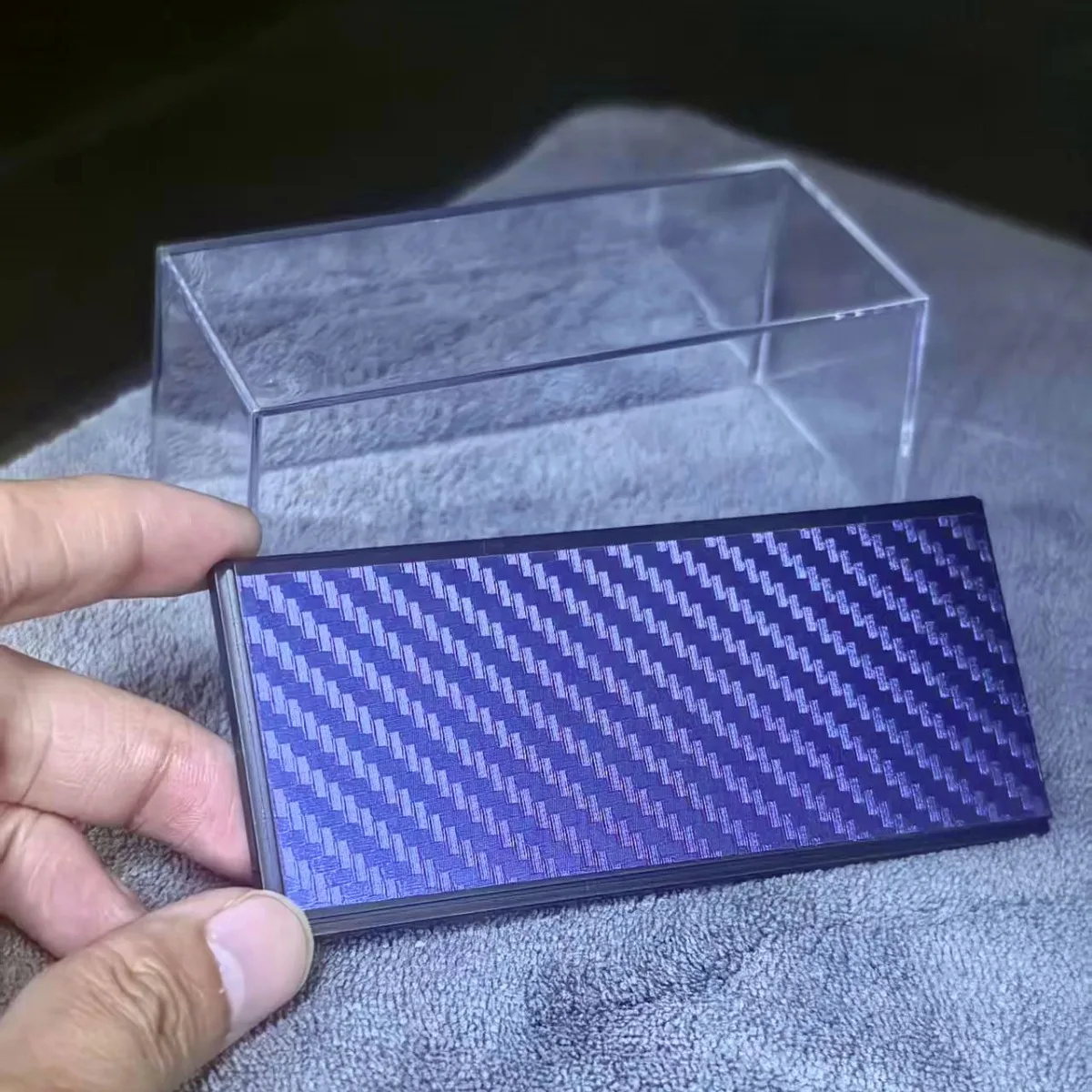 Caja de presentación acrílica de 4,1 "x 1,8", estuche para escala 1:64 1:87, modelo de coche, figura coleccionable, Diorama de construcción de escena DIY en miniatura