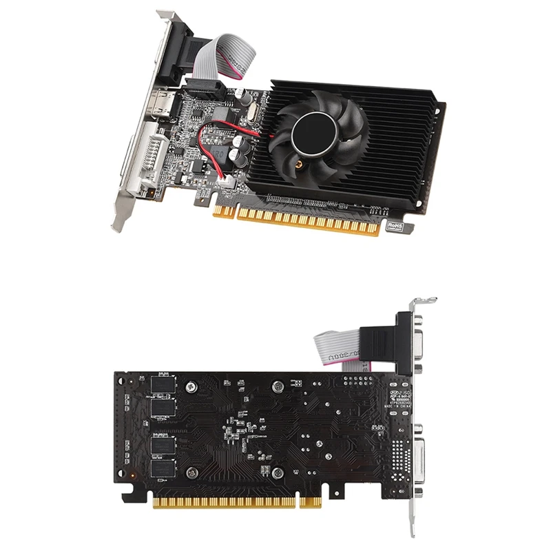 GT210 1G DDR3 Graphics Card 64Bit 589MHZ 500MHZ DVI+VGA+-Compatible Video Card Spare Parts