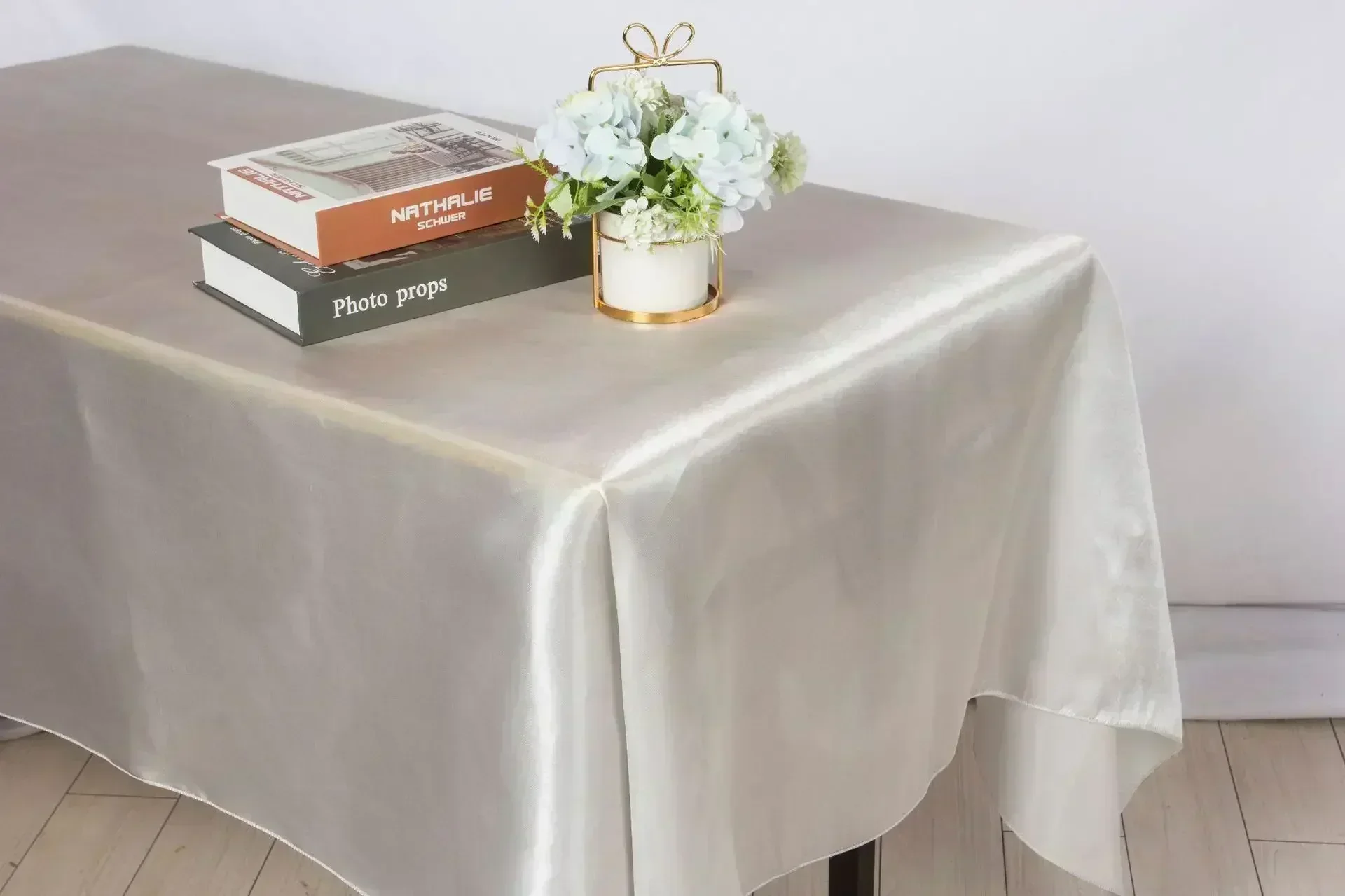 LXS22 2024 Table Cloth Polyester Table Cloth Circular Table Cloth Circular Pure White