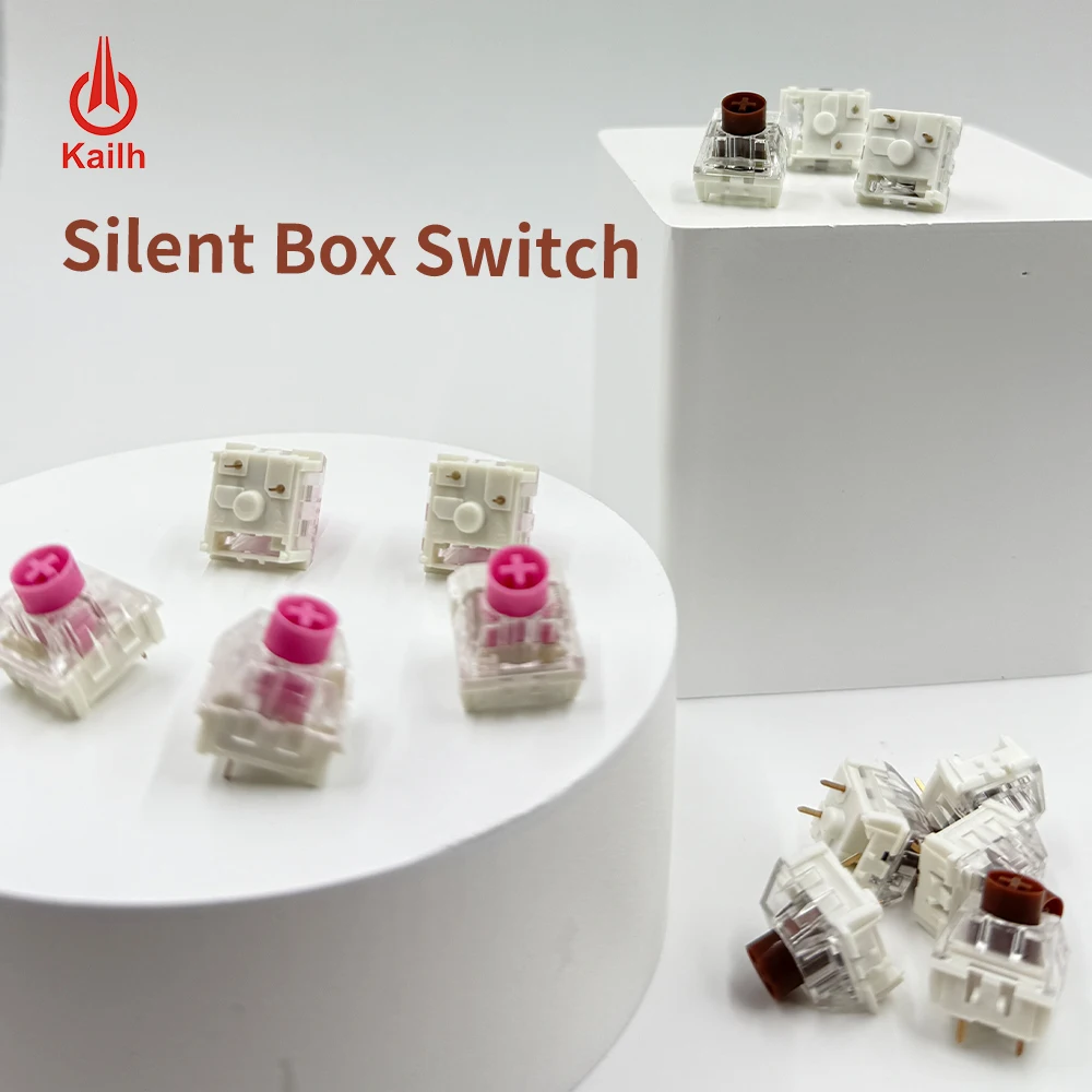 

Kailh Box Silent Switch Mechanical Keyboard diy RGB SMD Pink Brown switch Dustproof IP56 waterproof Compatible Cherry MX 3Pin