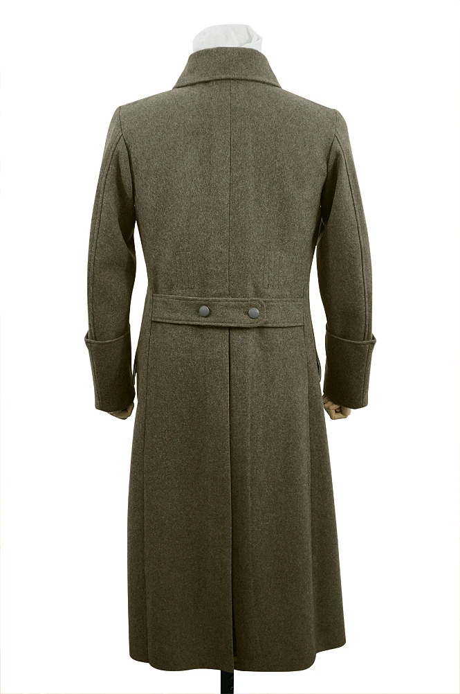 GUGA-009สงครามโลกครั้งที่สองเยอรมัน M40 Heer DAK EM สีน้ำตาลขนสัตว์ Greatcoat