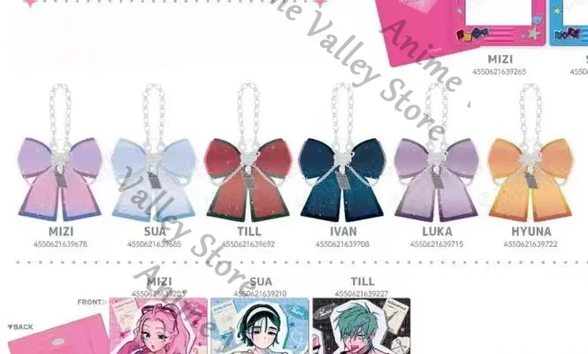 

Genuine Alien Stage Anime Till Sua Ivan Mizi Hyuna Luka Cosplay Cartoon Bowknot Pendant Keychain Keyring Key Chain Adorn Gift