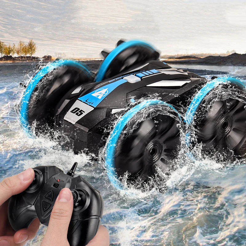 

1: 24 Rc Stunt Car Waterproof Deformation Rc Boat Rc Car 2.4g Four-Wheel Drive Water Land Two In One Children'S Rc Car Toy