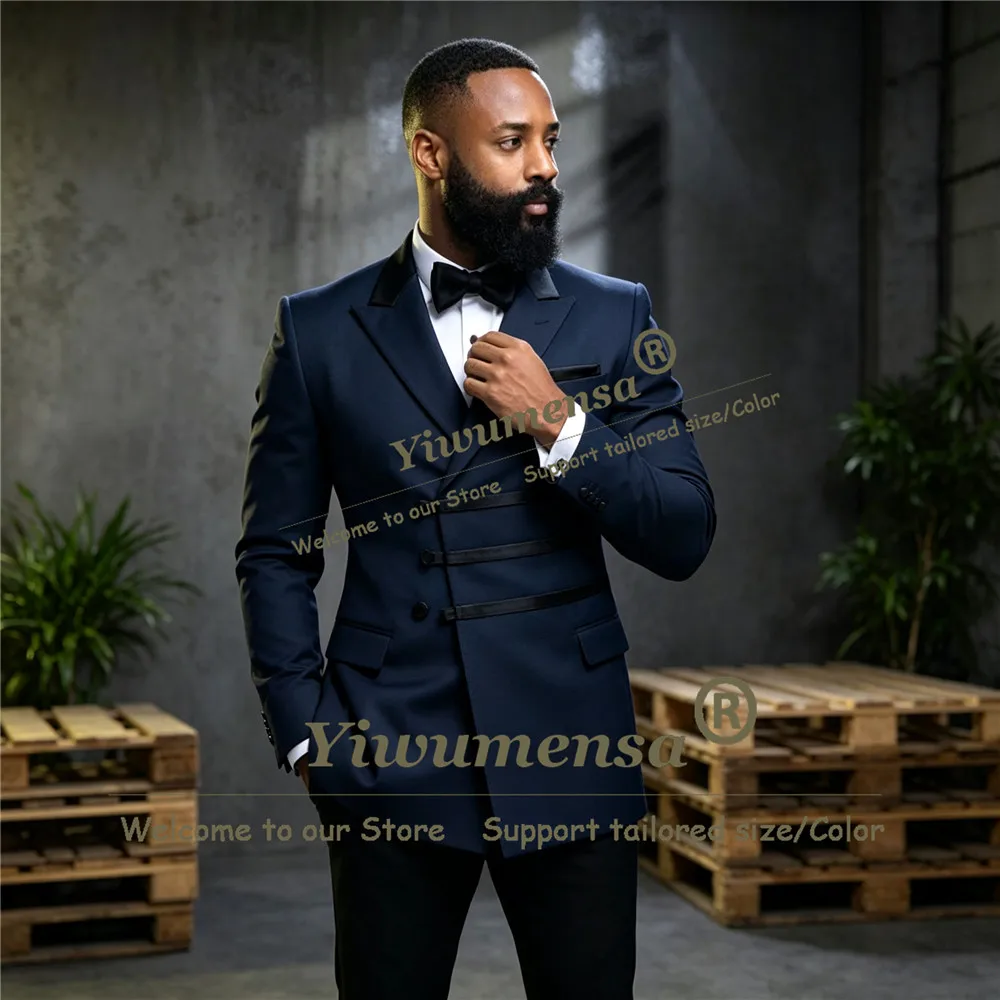Elegant Groom Wedding Tuxedo Suit Unique Design Jacket Pants 2 Pcs Customized Man Business Party Prom Blazer Trajes Para Hombre