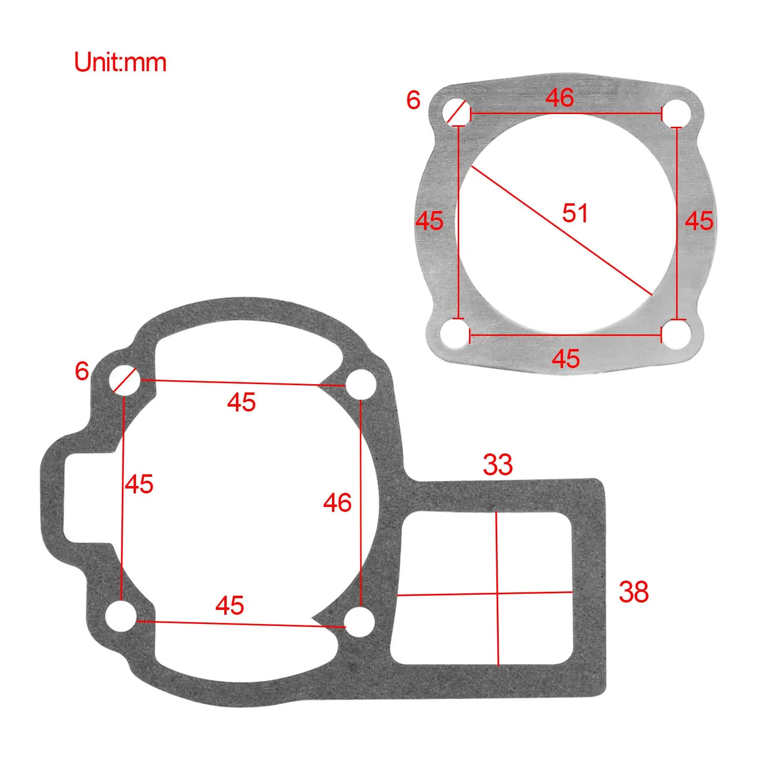 Cylinder Top End Gasket Kit for 1987-2006 Suzuki Quadsport LT80 LT 80 2003-2006 Kawasaki KFX80 Gaskets
