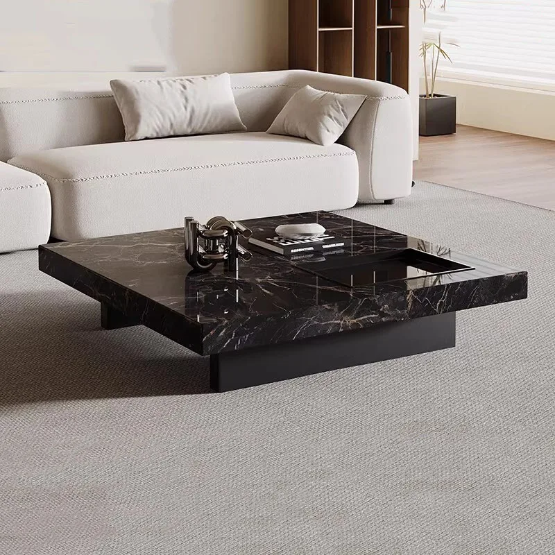 Mesa de centro minimalista vintage, muebles italianos, mesa auxiliar moderna de lujo, mesa de centro que ahorra espacio, muebles para sala de estar