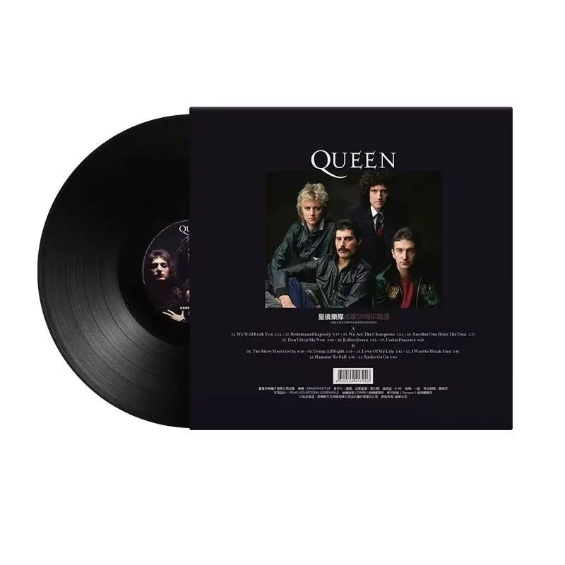 Rock band Queen Freddie Mercury Music Vinyl LP Greatest Hits Album Cosplay 12 Inches Music Long Playing Record Phonograph Gifts