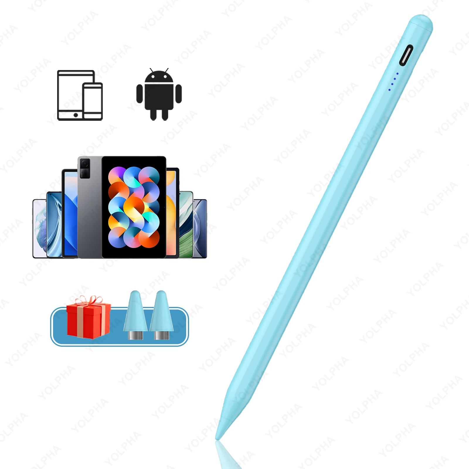 YOLPHA Universeller Stylus-Stift für iPad2018–2024, Handy-Touchscreen-Stift für Android, Xiaomi, Huawei, iOS, Samsung, magnetischer digitaler Stift 5