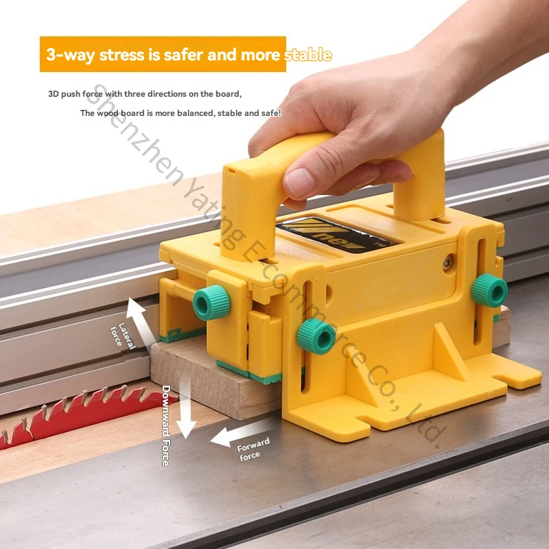 

3D Safe Push Feeder Handle Electric Circular Saw Inverted Push Handle Table Saw Woodworking Push Rulerr