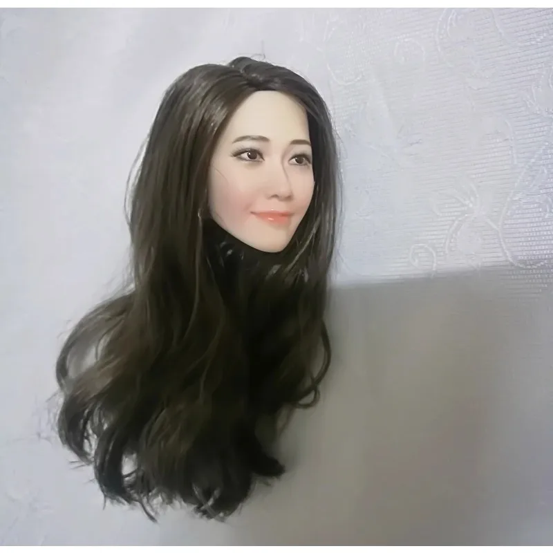 

1/6 Scale Action Figures Model Beautiful Woman Hair Transplant Head Carving for 12Inch PH Pale Skin Body Accessories