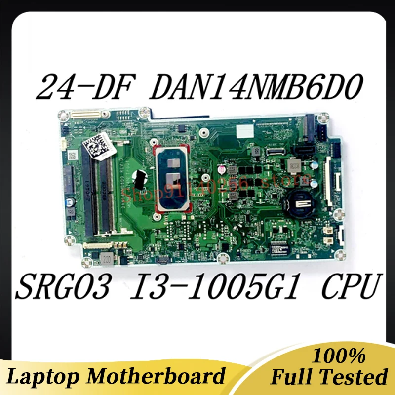 Placa-mãe para laptop DAN14NMB6D0 Placa-mãe para HP All-IN-One 24-DF 27-DP com CPU SRG0S I3-1005G1 100% totalmente testada funcionando bem