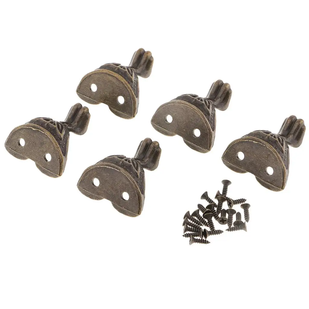 5 قطع أقدام زخرفية أرجل الأثاث الساق العتيقة خمر الزاوية الزخرفية #4