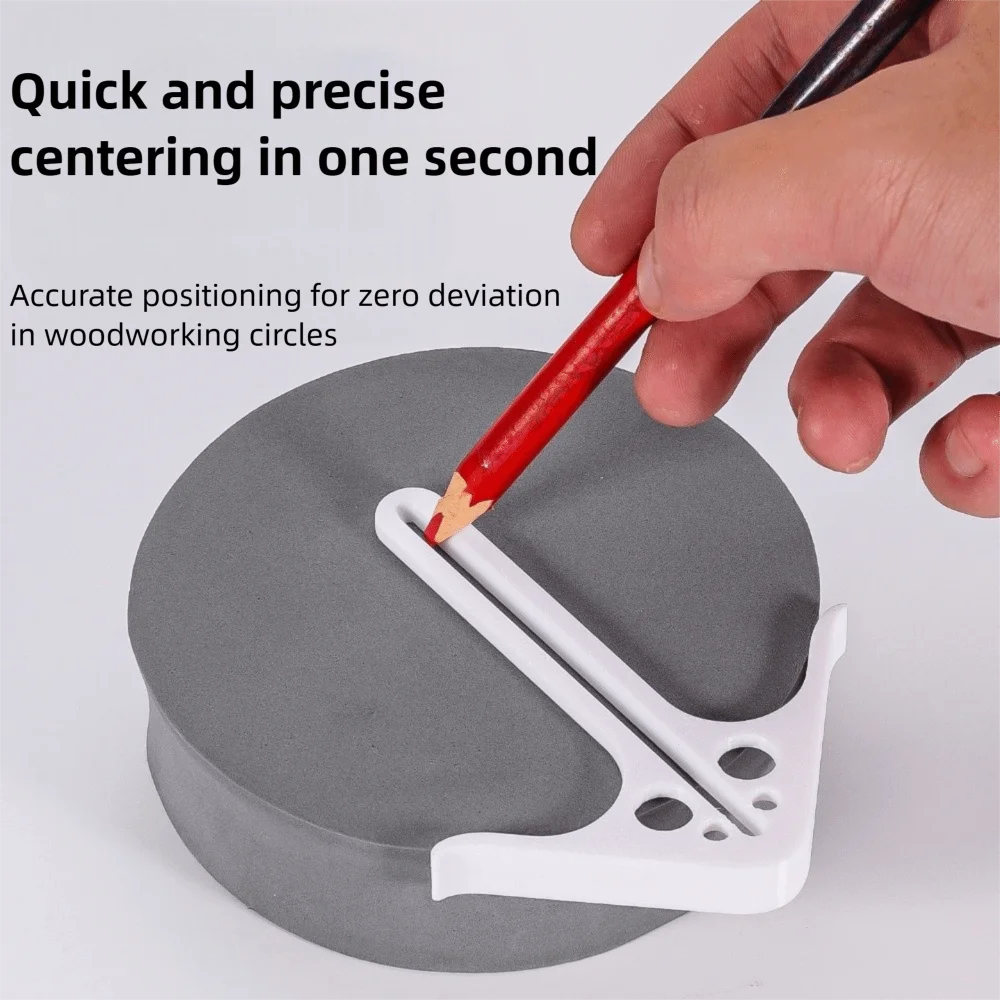 ABS Woodworking Center Positioning Locator Precise No Slippage Woodworking Center Marking Guide Line Ruler Efficient General