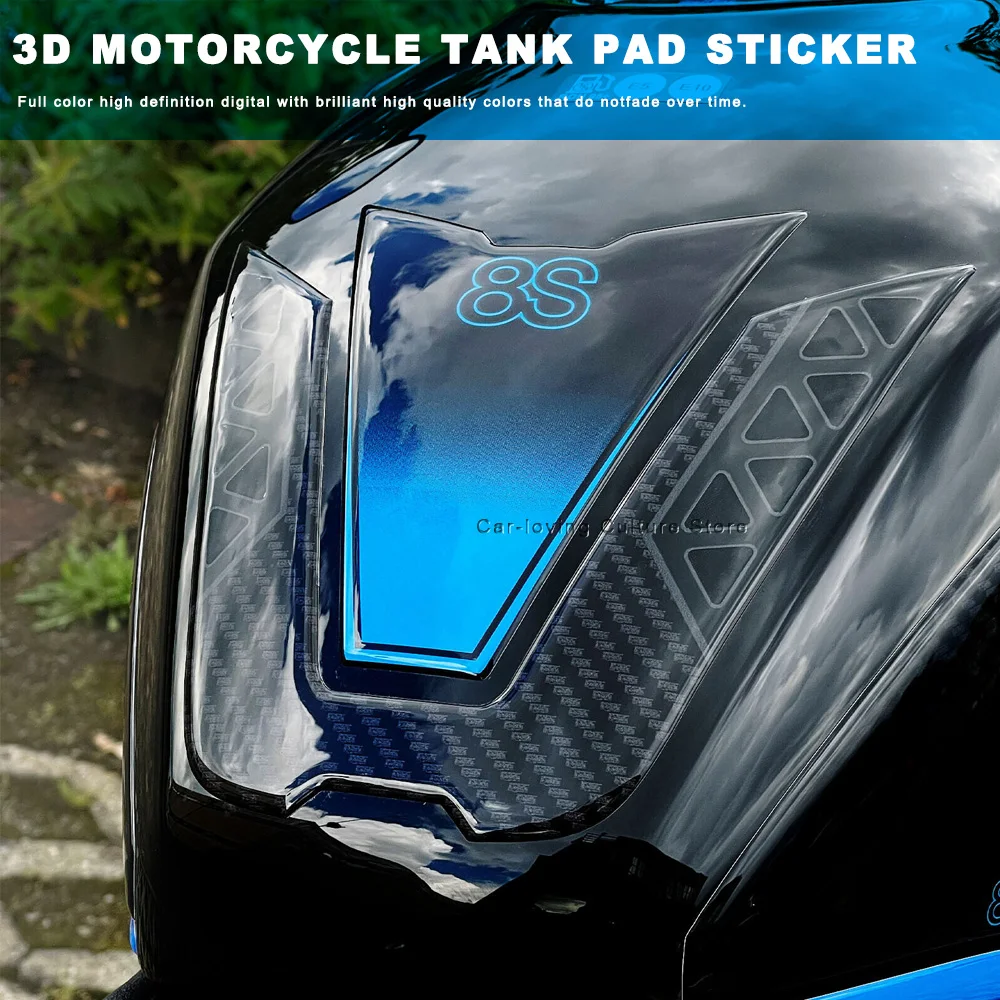 

For GSX 8s 2023 Waterproof Protective Sticker Motorcycle Protection Tank Pad Sticker 3D Epoxy Resin Sticker