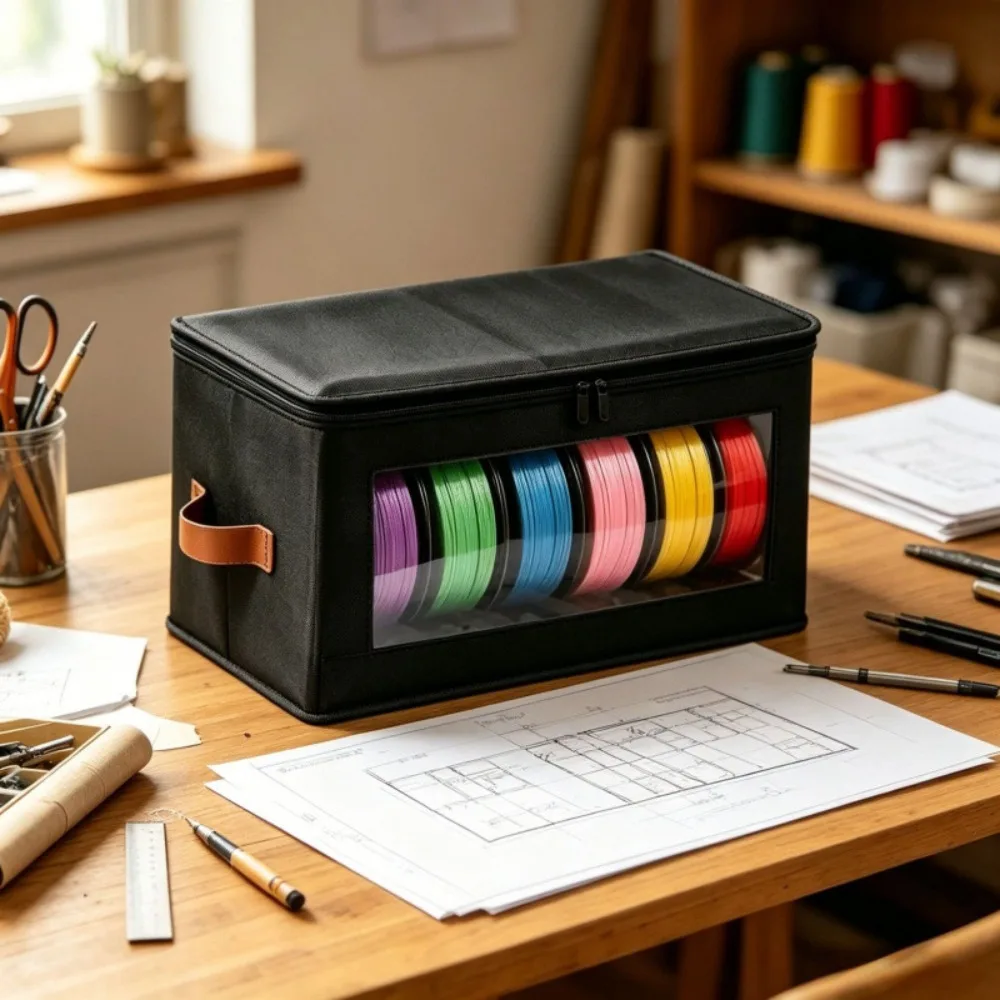 

3D Printer Filament Storage Bag Oxford Cloth Transparent Window Dustproof Moisture Resistant Organizer For Workshop Home Office