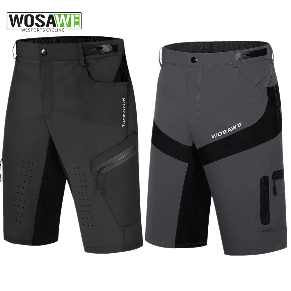 

WOSAWE Men's Loose Fit Cycling Shorts Running Bicycle Clothing Sports Short Summer MTB Mountain Bike Downhill Underpants