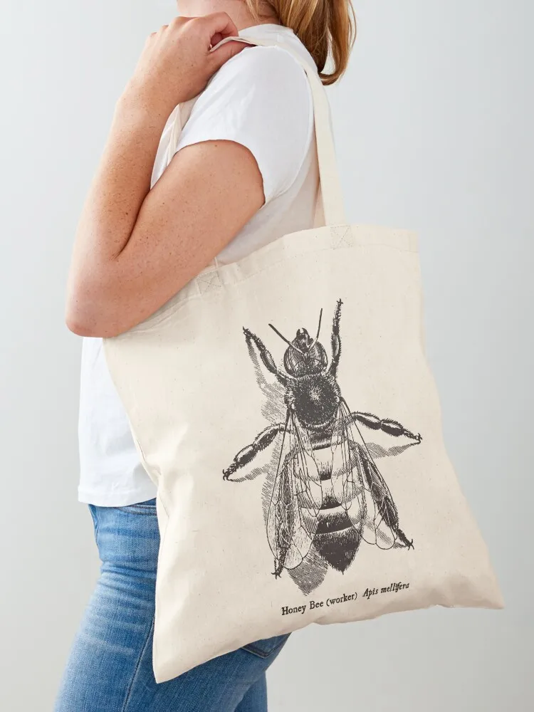 

Honey Bee - Vintage Scientific Illustration Tote Bag shopping bags foldable Reusable bags tote bag university