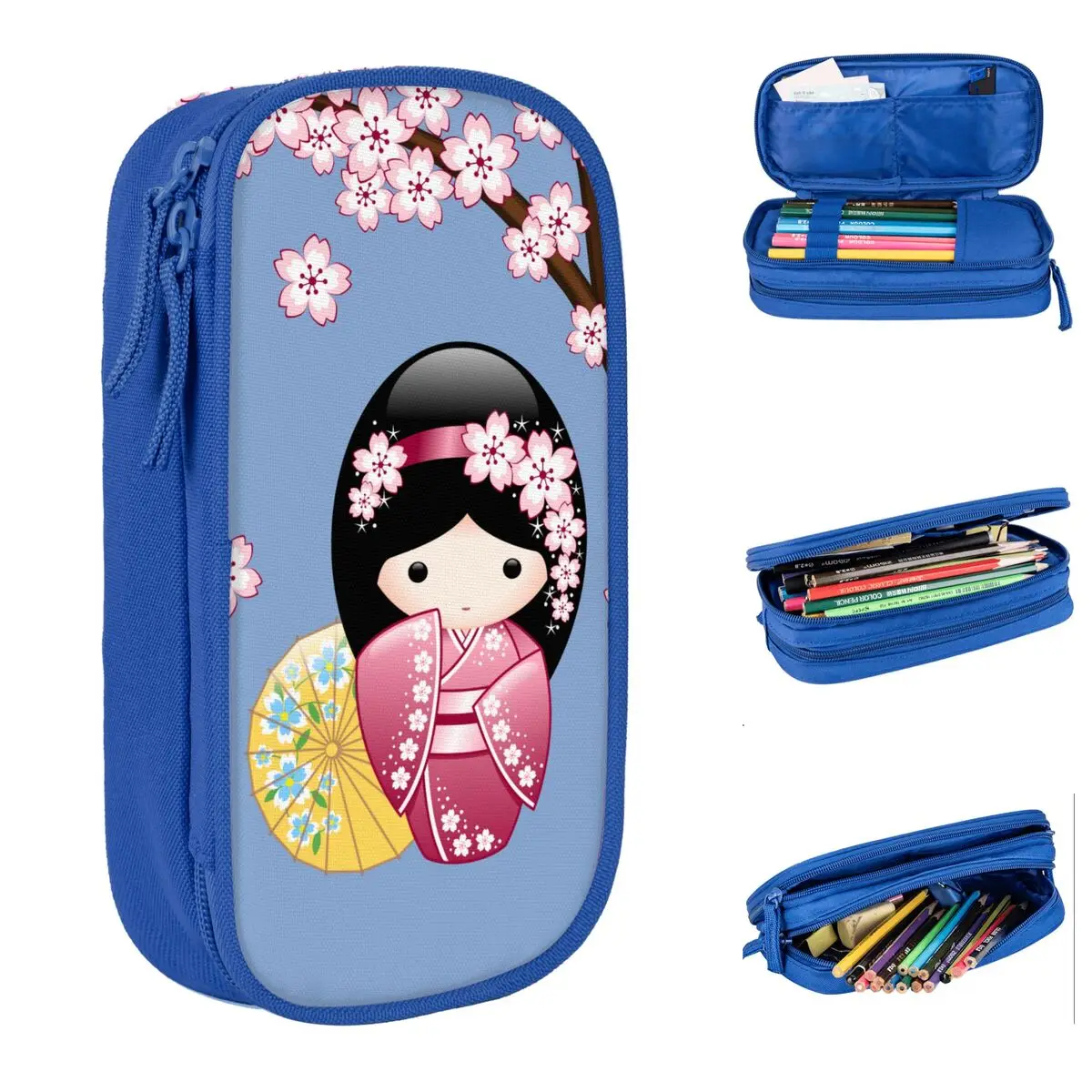 جديد ساكورا كوكيشي دمية مقلمة لطيف فتاة يابانية pencelcases صندوق القلم لحقيبة الطالب اللوازم المدرسية الهدايا القرطاسية