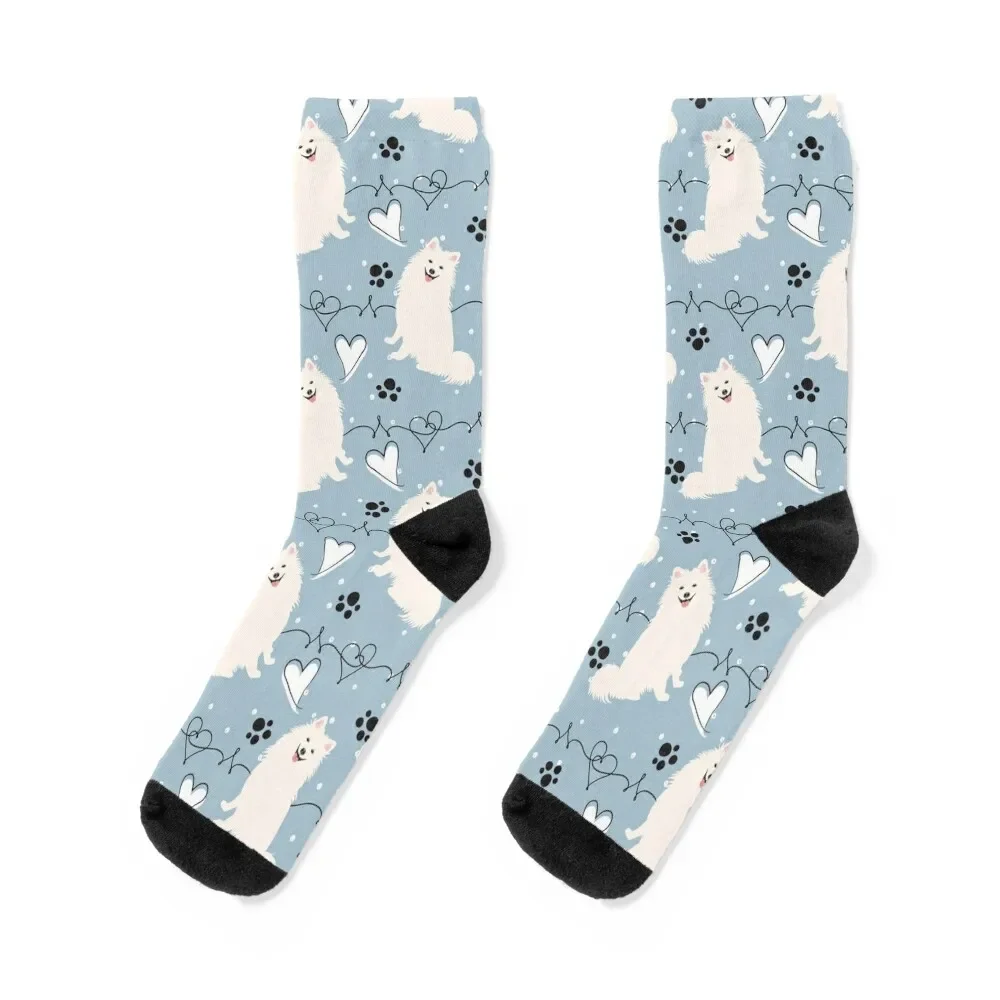 

LOVE American Eskimo Dog Socks kawaii retro happy new in's Socks For Men Women's