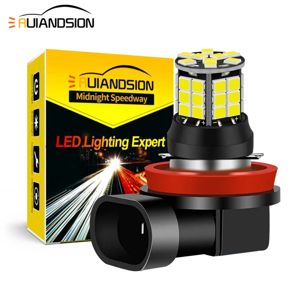 

Ruiandsion H11 H7 Headlight Bulb LED Fog Lights Signal Lamp Automotive Headlamp Daytime Driving Light DRL Lamp 10-30V 1000LM 2PC