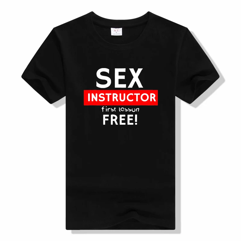 Sex Instructor T Shirt for Men Short Sleeves O-neck Funny T Shirts Summer Clothing Graphic print T Shirts for Everyday Wear tee