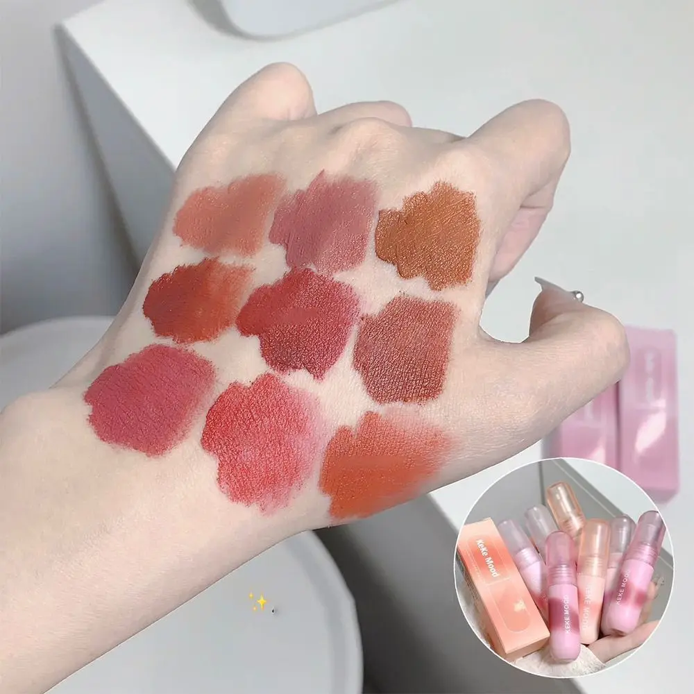 Waterdichte Lip Glazuur Nieuwe Eenvoudig Aan Te Brengen Langdurige Lipgloss Make-Up Tools Non-Stick Cup Fluwelen Matte Lippenstift